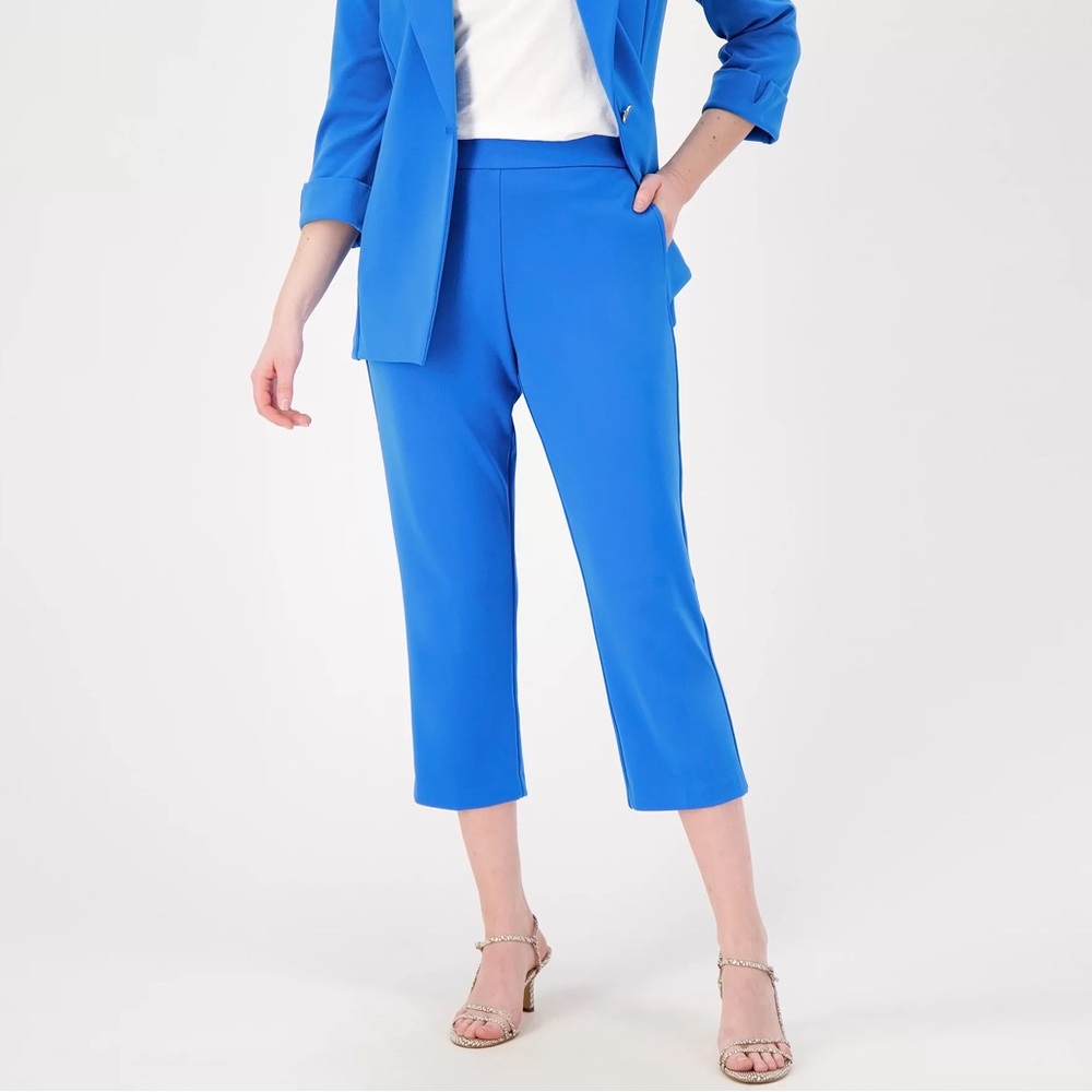 Susan‎ Graver Regular Blue Fusion Pull-On Cropped Pant XL Pull On NWOT Casual